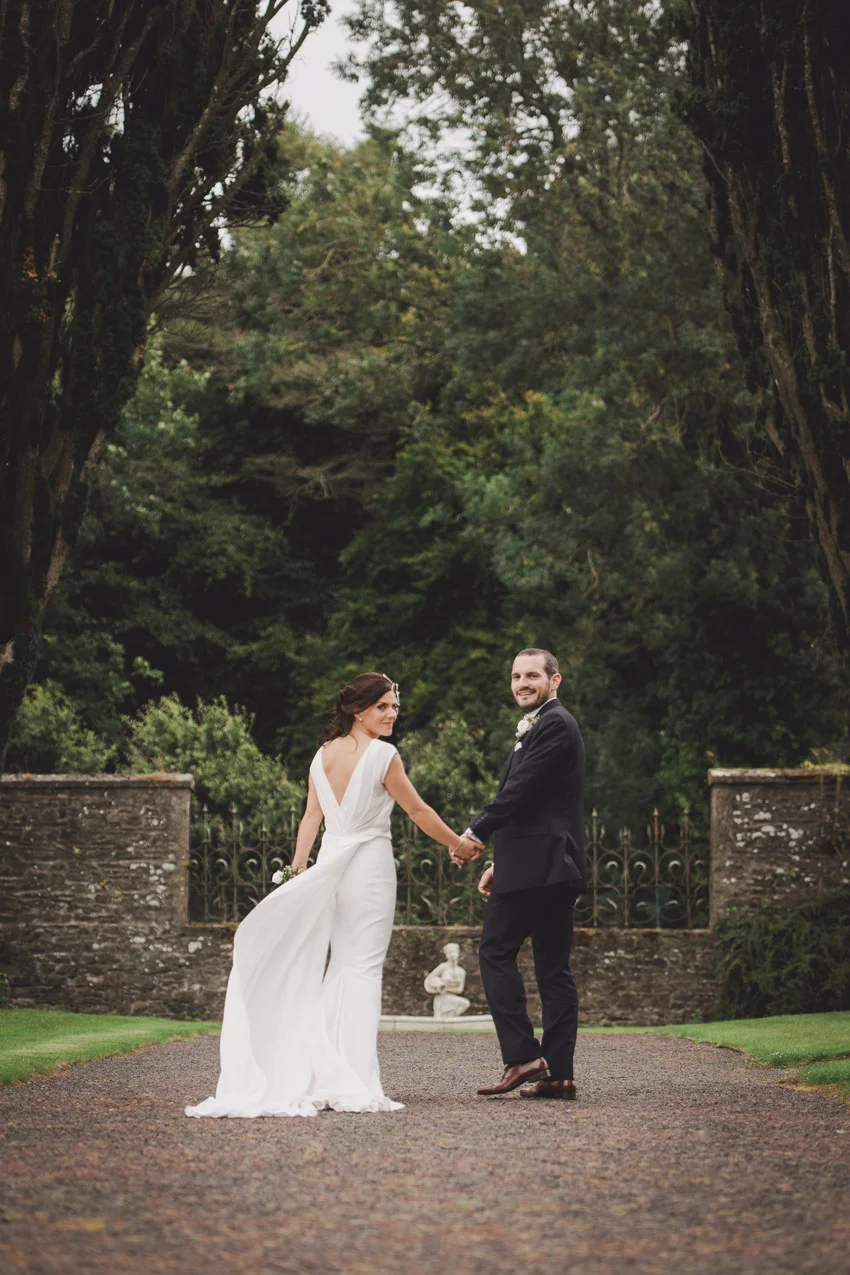 Bride and groom in Tankardstown House Meath Wedding photographers meath ireland
