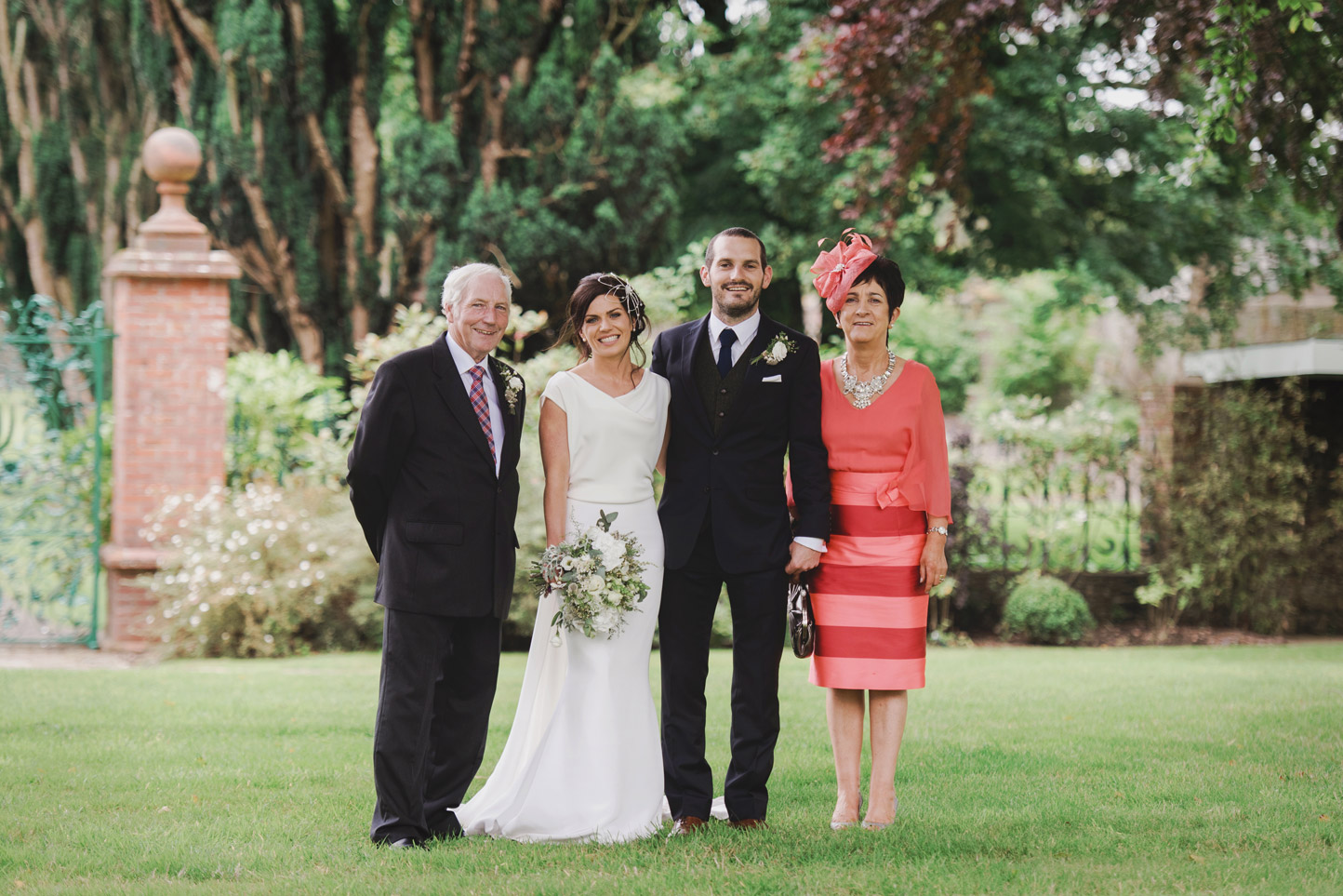 Group photo in Tankardstown House Meath Wedding photographers meath ireland