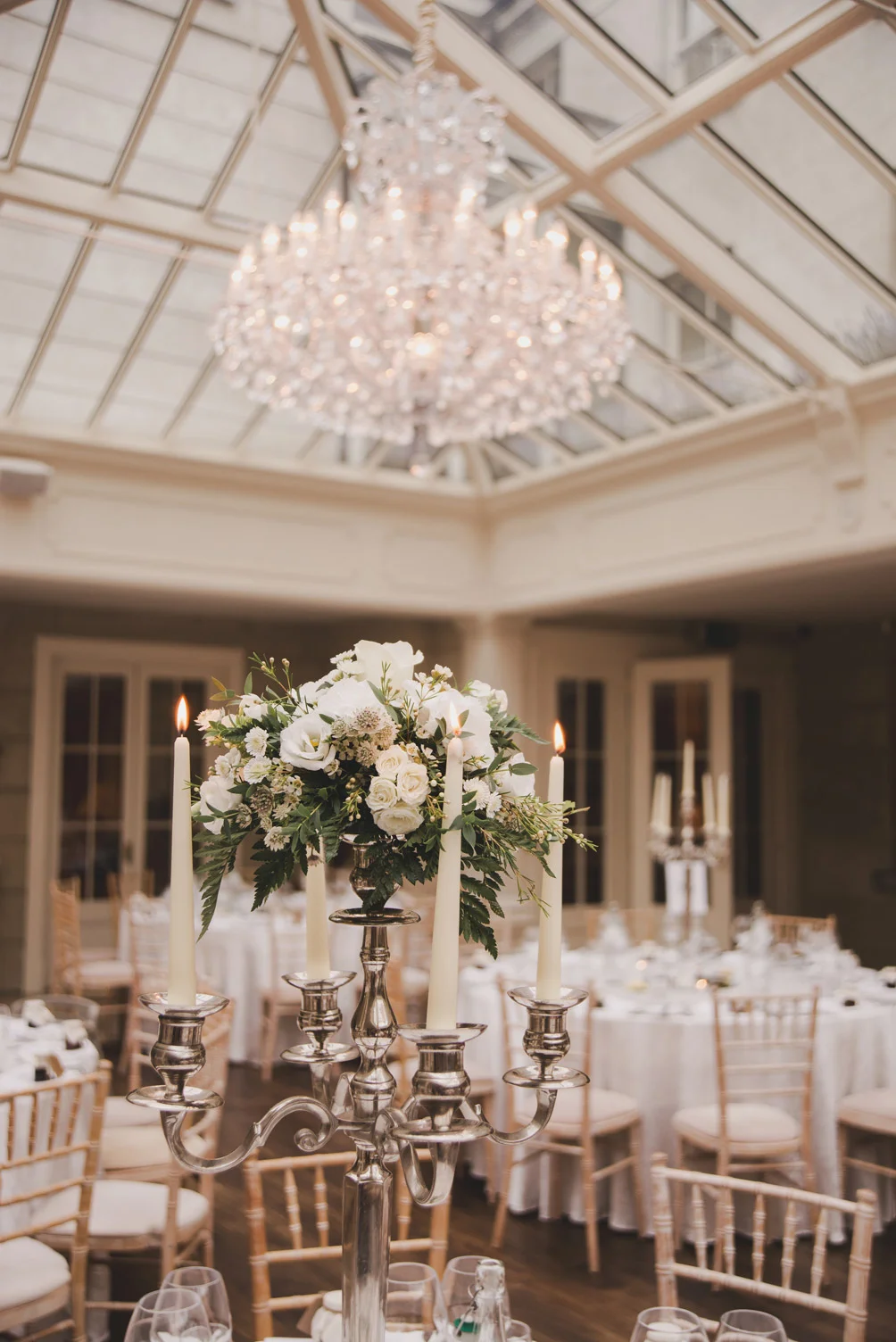 Candelabra in Tankardstown House Meath Wedding photographers meath ireland