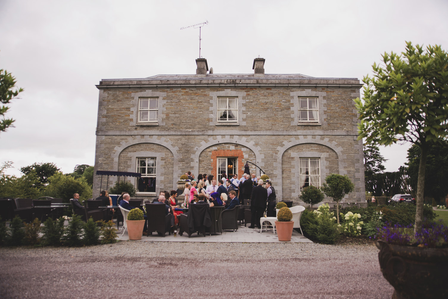 Reception and guests in Tankardstown House Meath Wedding photographers meath ireland