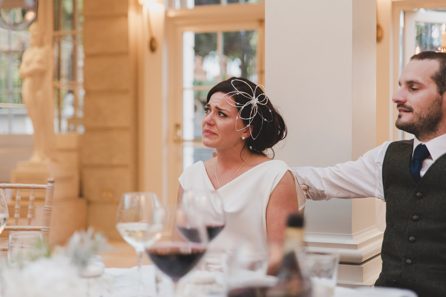 Bride and groom in Tankardstown House Meath Wedding photographers meath ireland