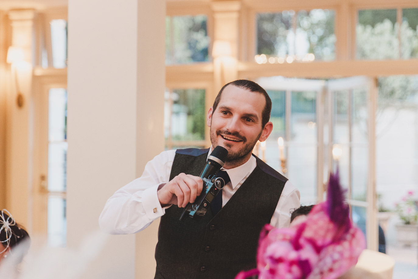 Groom in Tankardstown House Meath Wedding photographers meath ireland