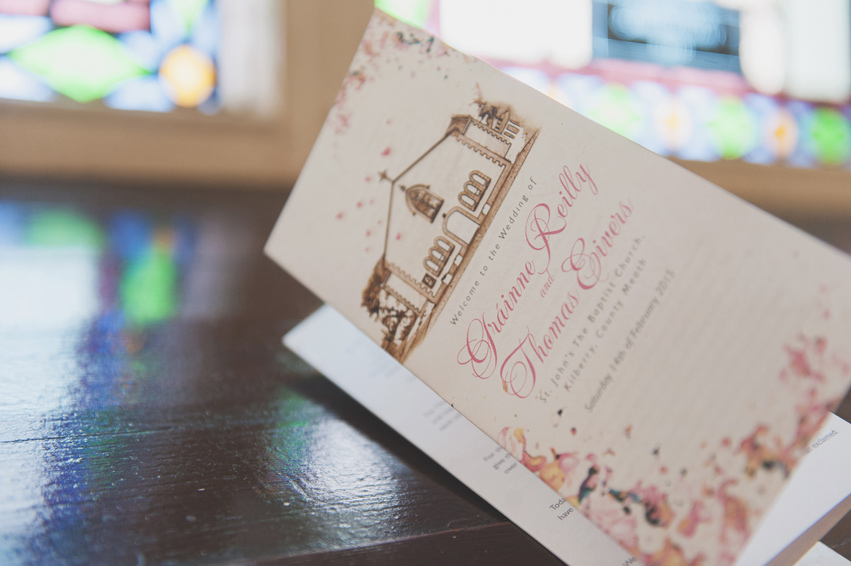 Wedding mass booklett in church 