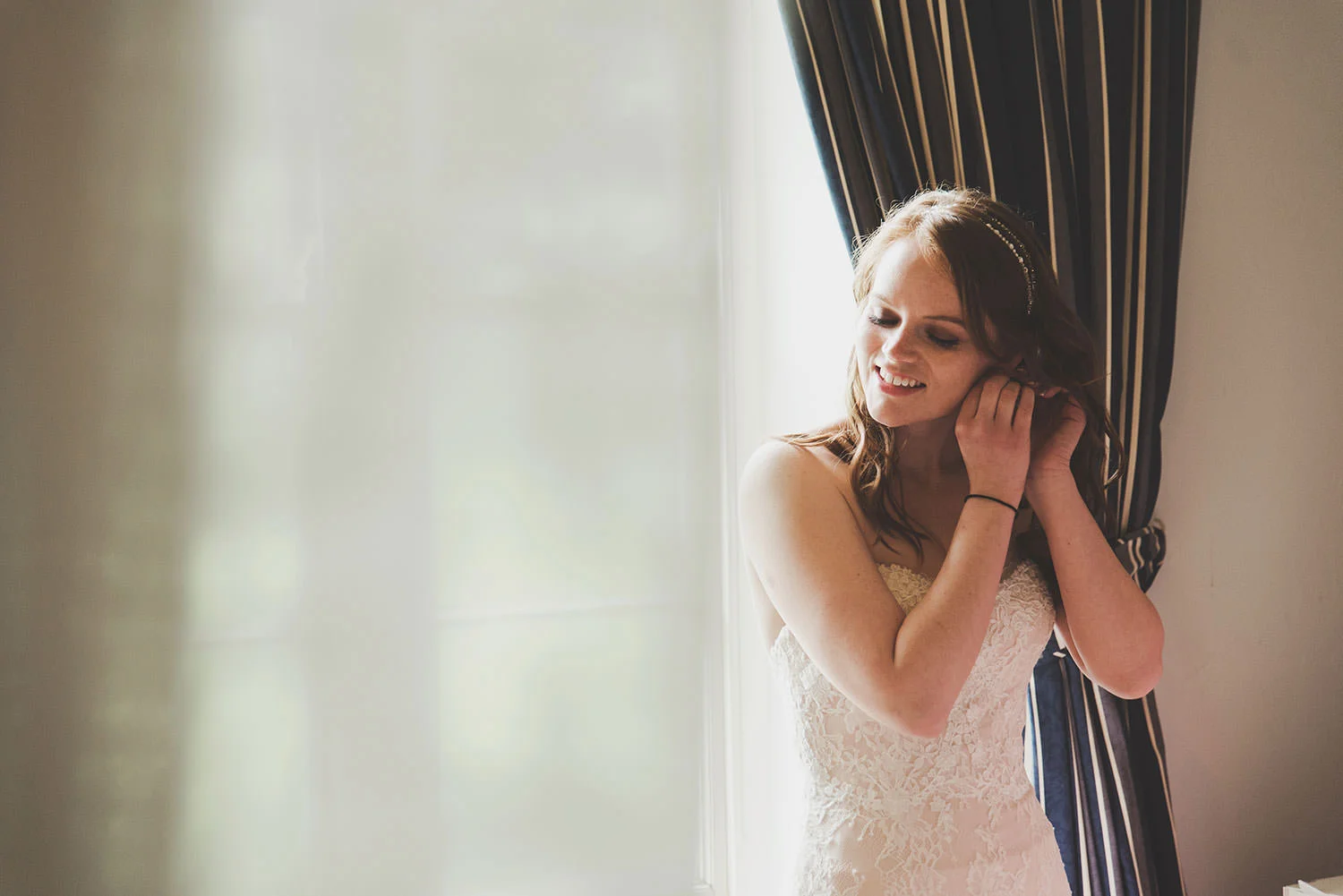 Bride preparing for her ceremony. Irish Wedding Photography