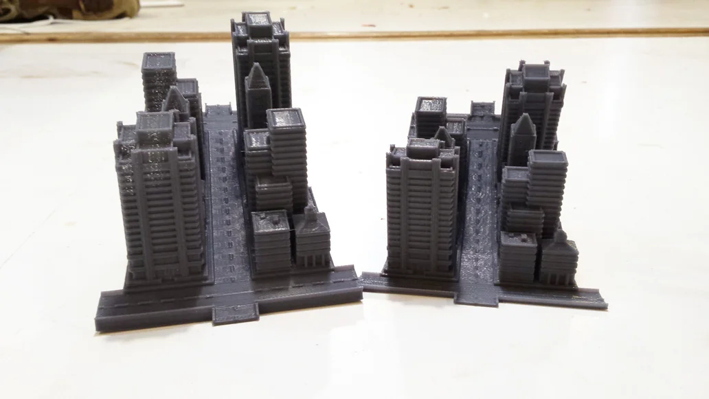 3D Printed Sim City 2000 Forced Perspective Test 