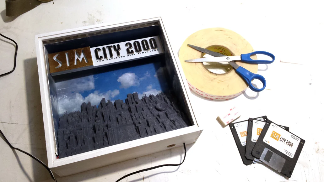 Installing the Logo in the SimCity 2000 shadow box