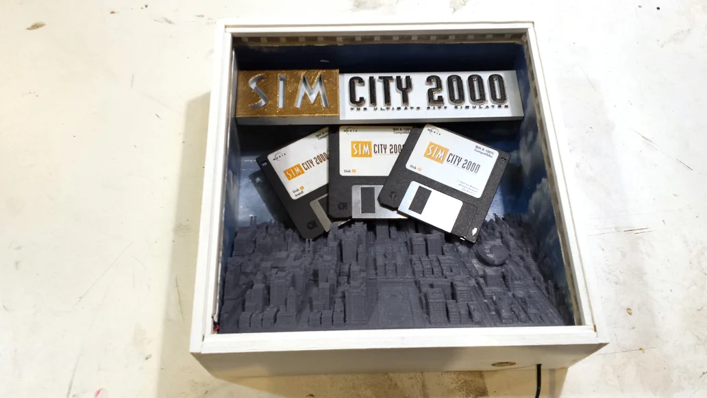 This Finished Simcity 2000 shadow Box