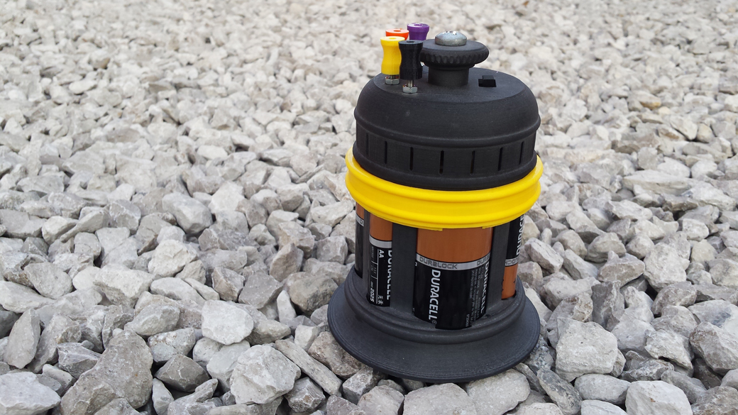 Hero Shot, The Finished 3D Printed Steampunk Battery Jar