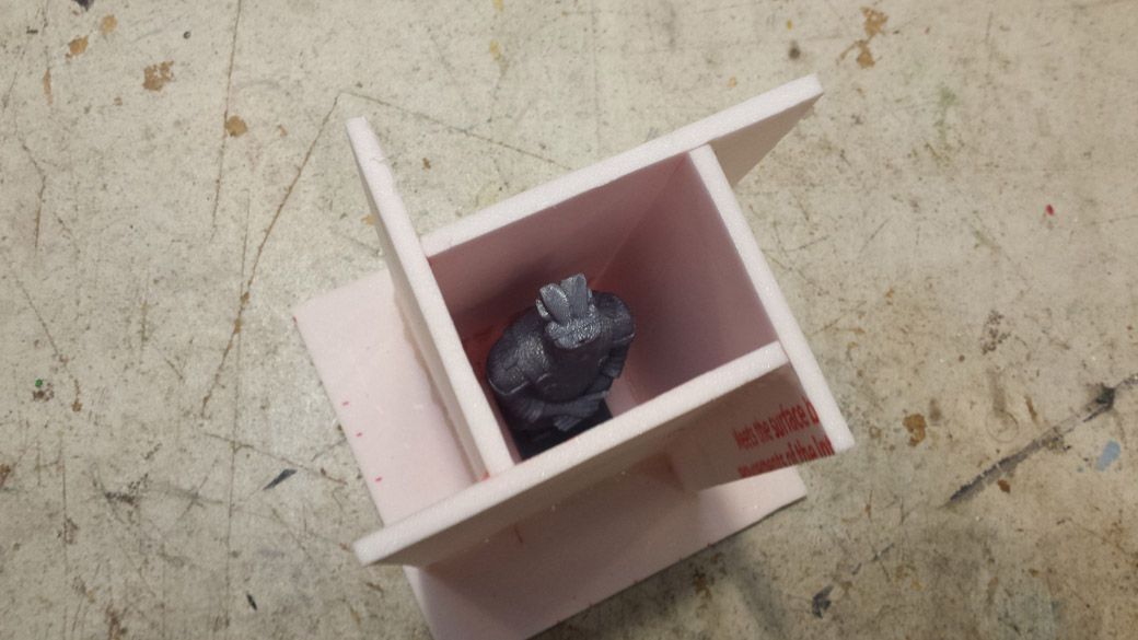 The 3D Printed Original Terracotta Warrior, Ready for the Dragonskin Latex mold