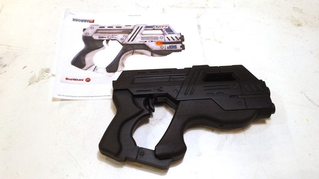 Back Base Coat of Cosplay Mass Effect Pistol