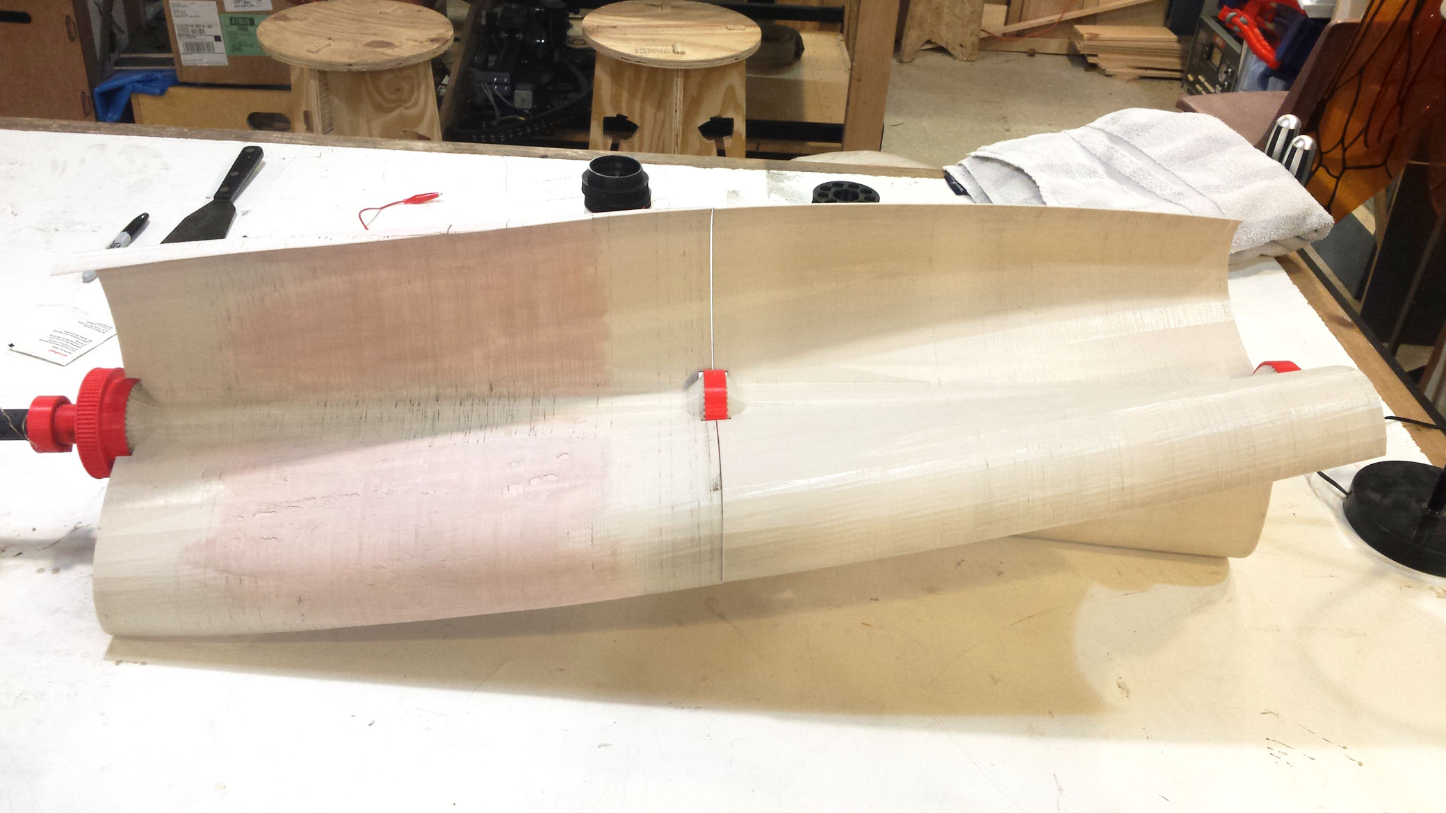 Inspecting the 3D Printed PLA Plastic Parts of the Axial Wind Turbine after two years of exposure to the elements