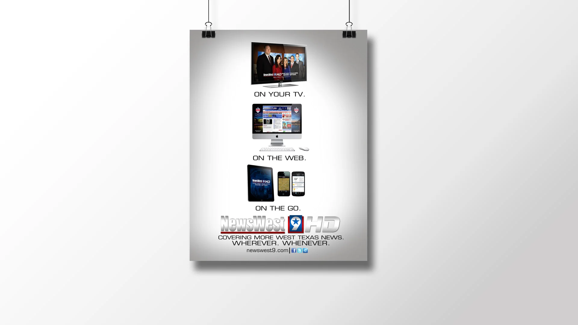 3 Sources Print Ad for NewsWest 9