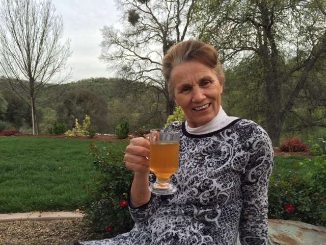 My Sweet, Supermom, enjoying healing Turmeric tea! She taught me sooooo much about healthy, herbs, plant-based living! Thank you MOM!