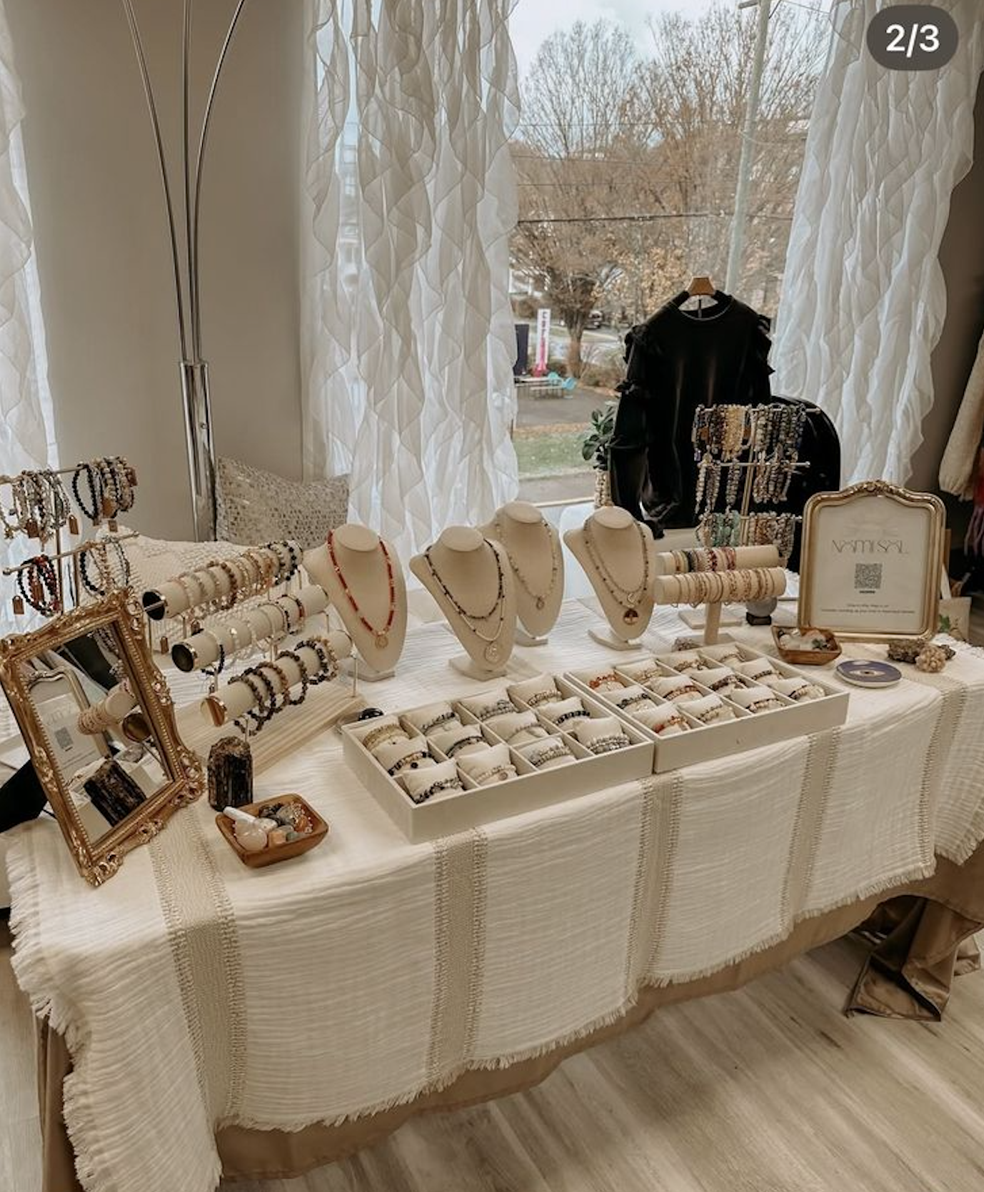 cute vendor booth set up