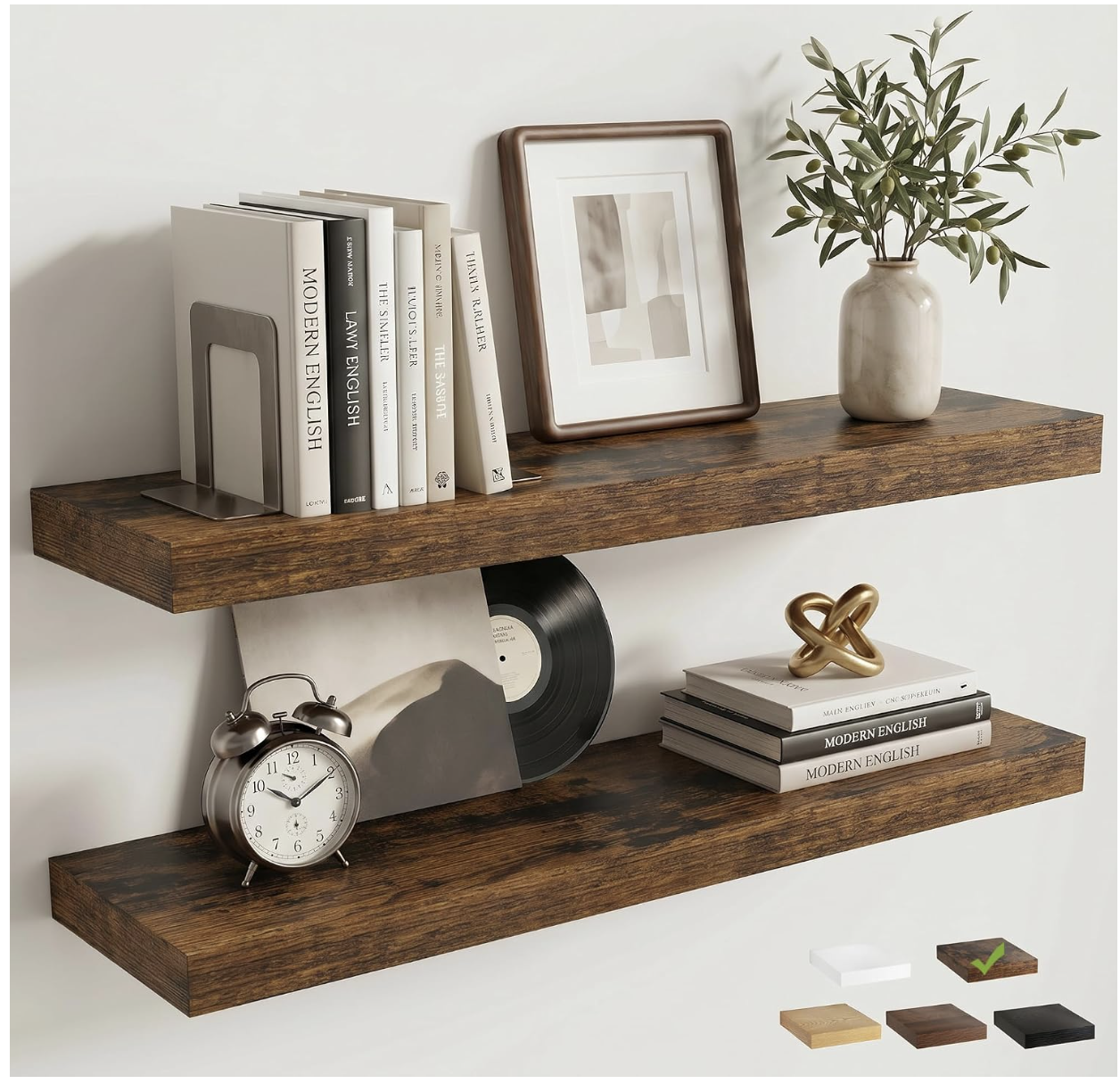 wood shelves