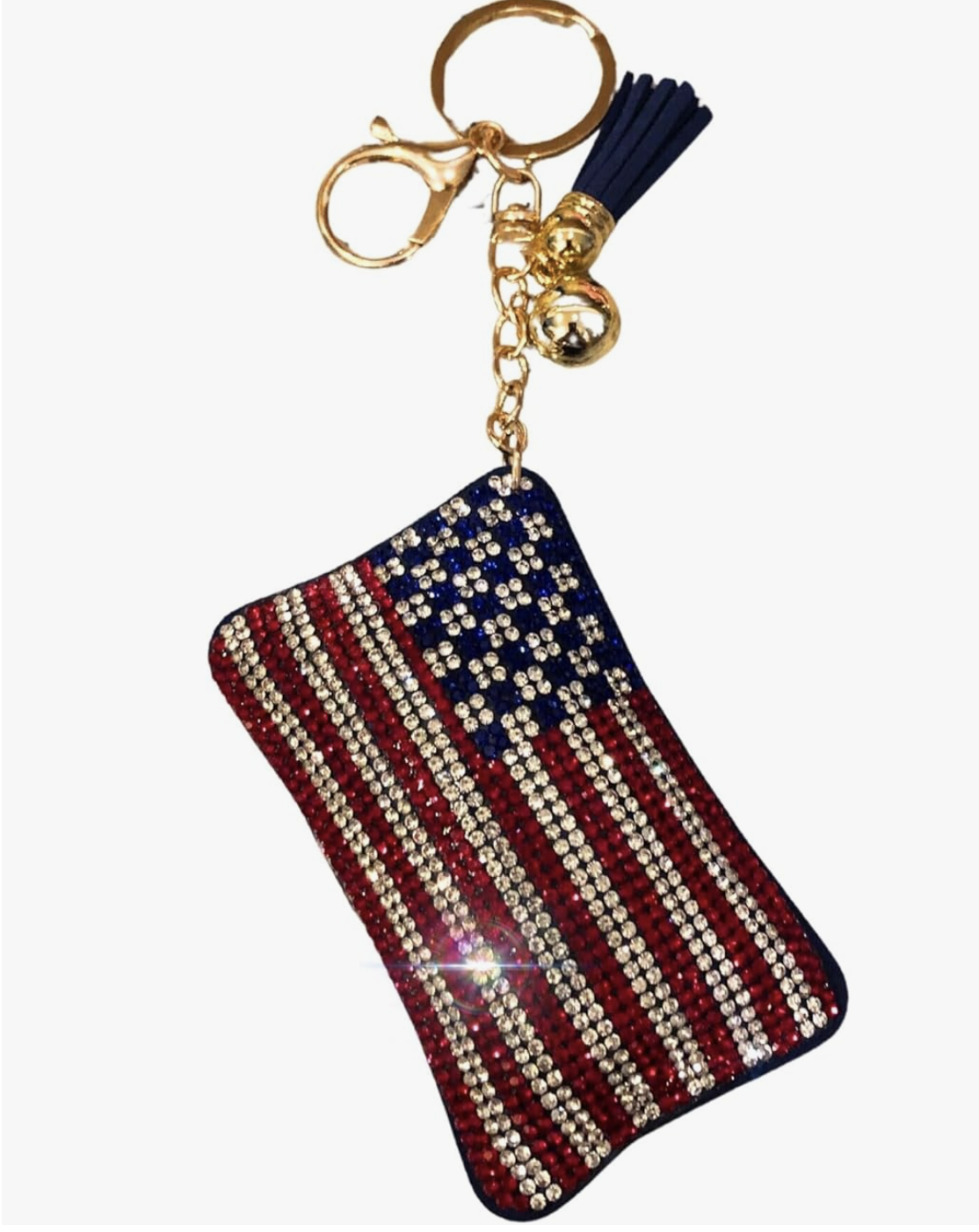 american flag bag charm