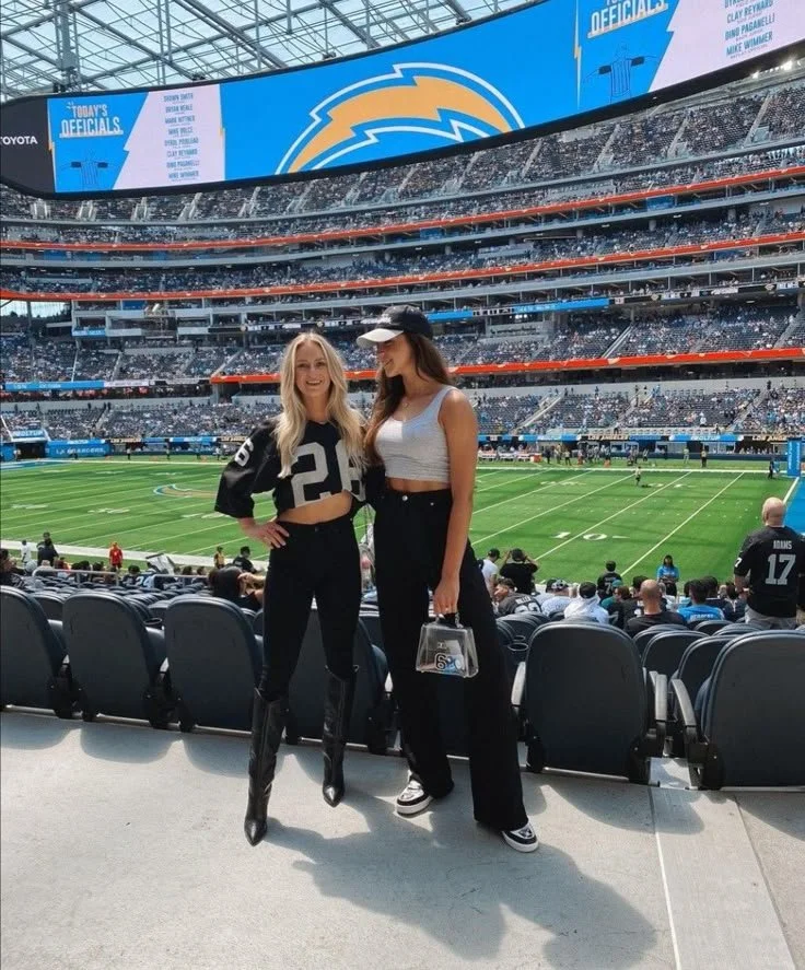 black denim gameday style