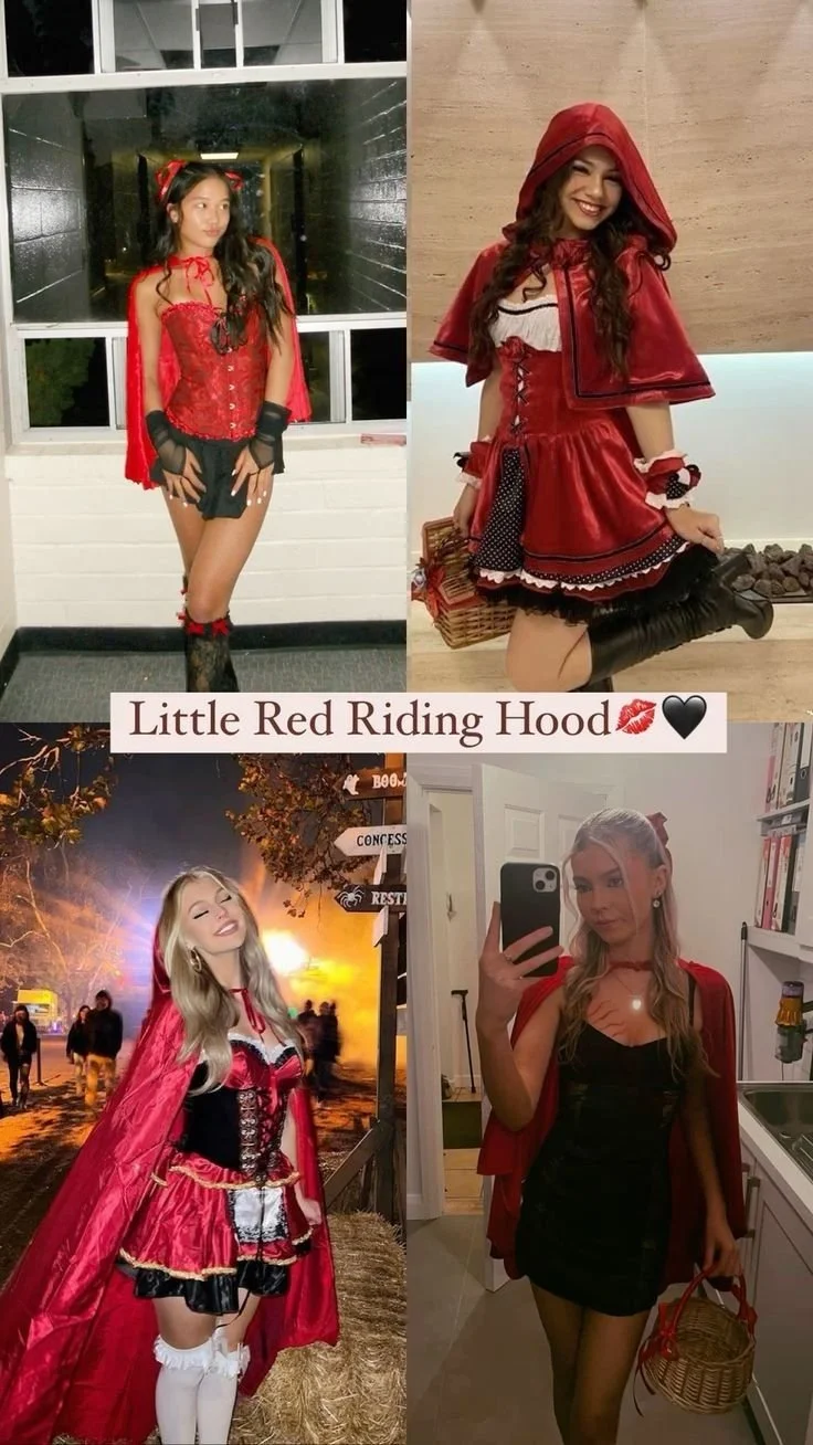 hot little red riding hood halloween costume female idea 2026