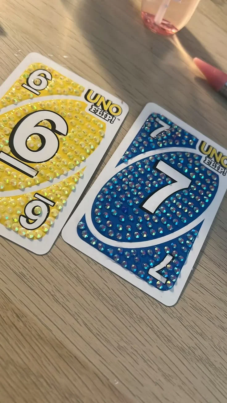 bedazzled uno cards