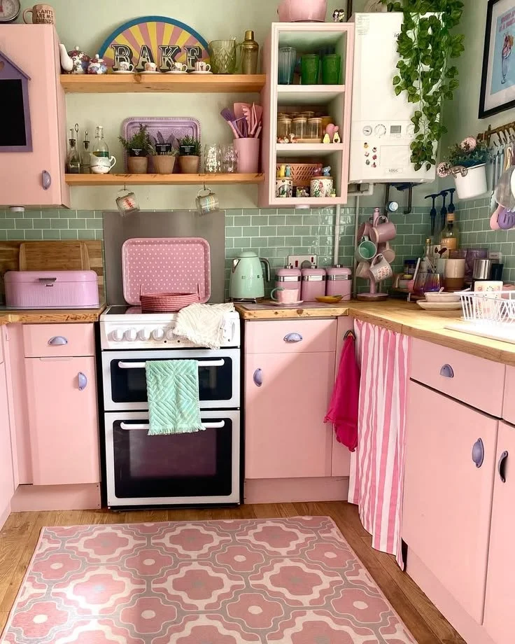 pink kitchen decor ideas