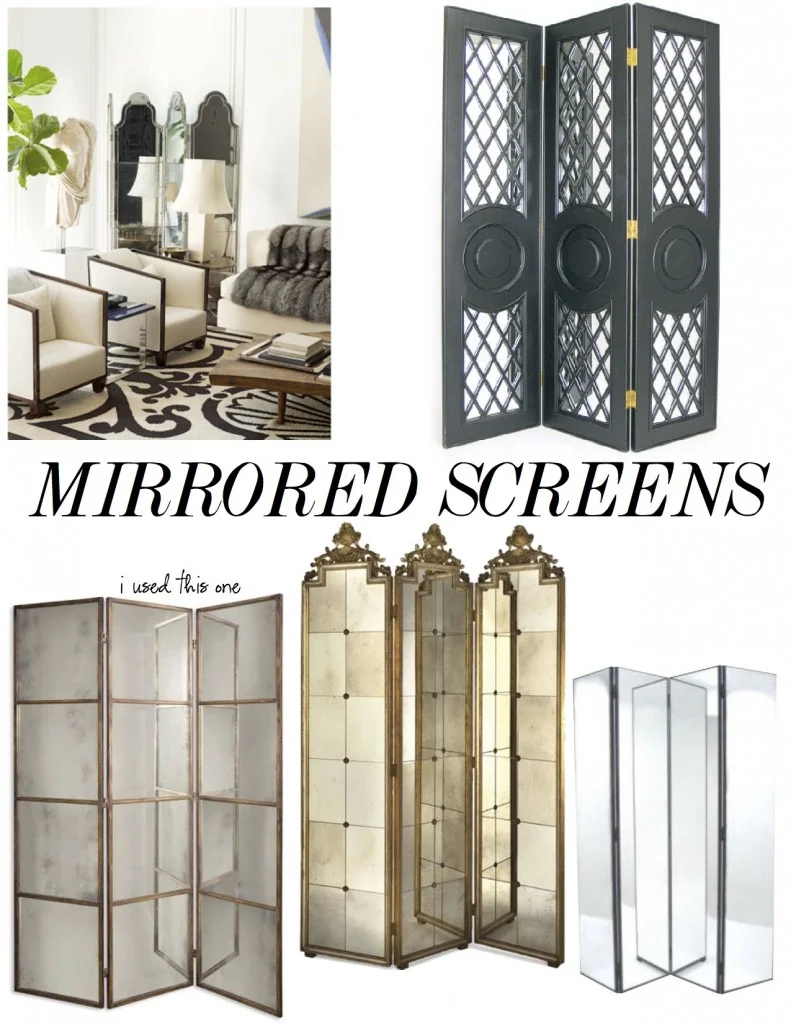 decorating ideas mirrored screens — The Decorista