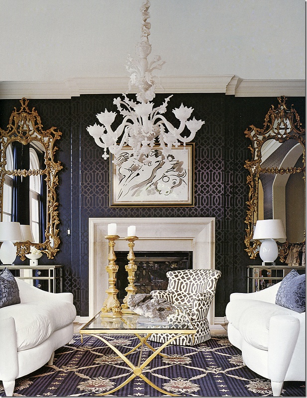 Kelly Wearstler black Trellis wallpaper