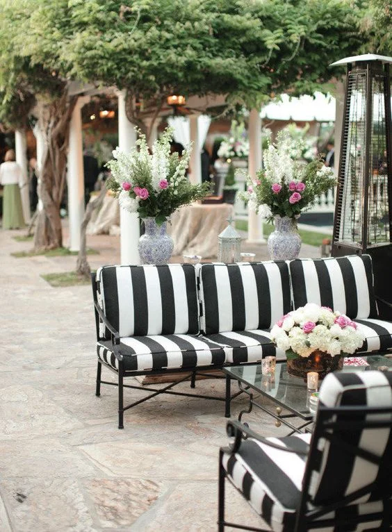 Outdoor Chic Black And White Stripes One Kings Lane Outdoor
