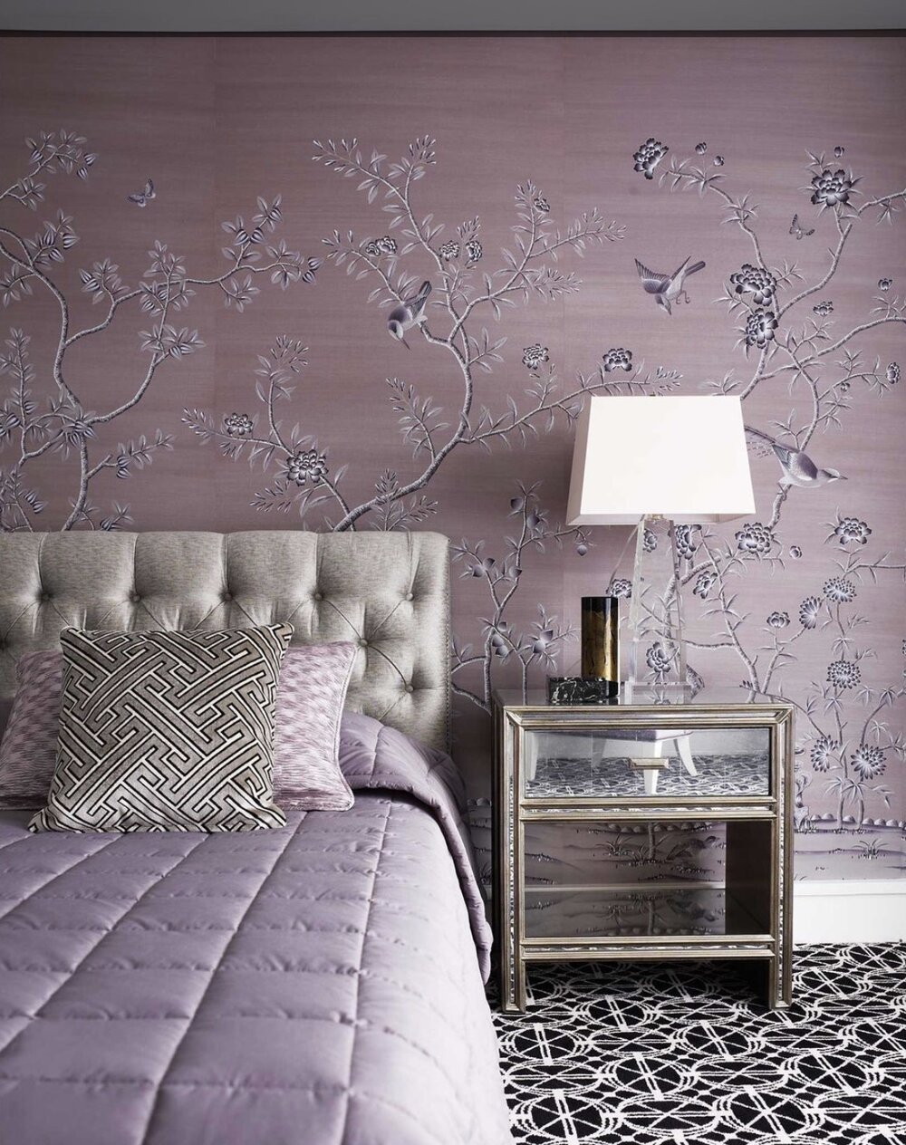 purple bedroom wallpaper