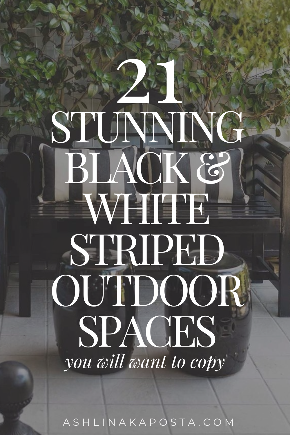 25+ Chic Black and White Striped Outdoor Decor Ideas That Instantly Elevate Your Patio