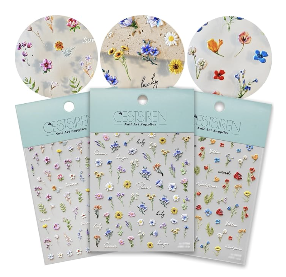 floral nail stickers