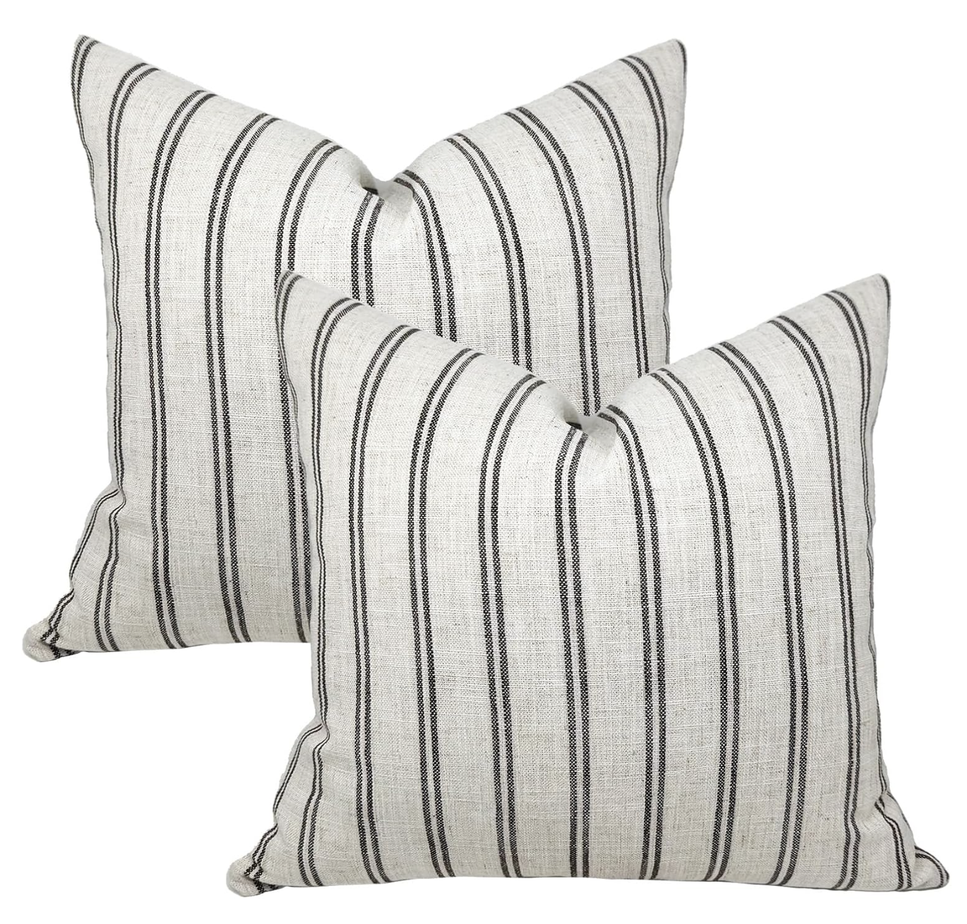 striped linen pillows