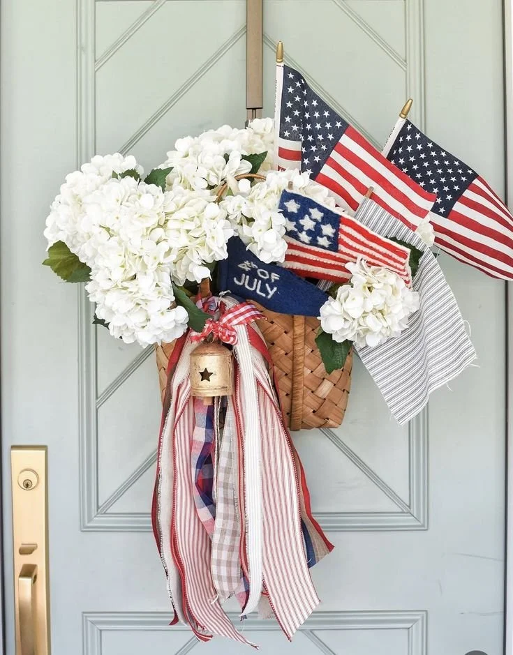 july 4th front door basket