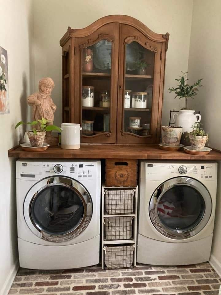 french inspired laundry room