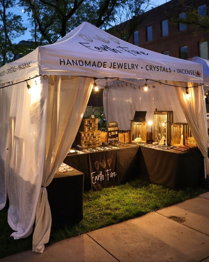handmade jewelry booth