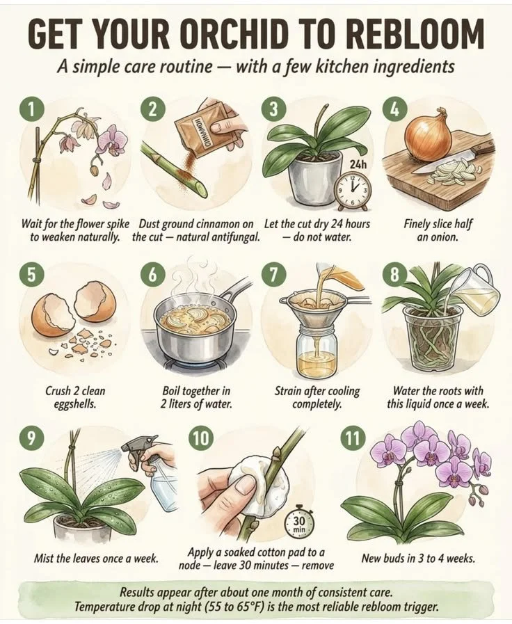 how to get your orchid to rebloom