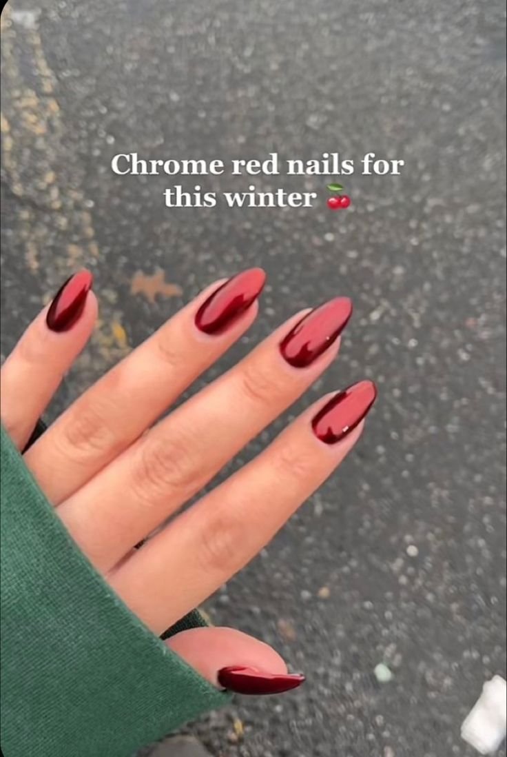 Candy Apple Red Press on Nails in Short Almond - Etsy