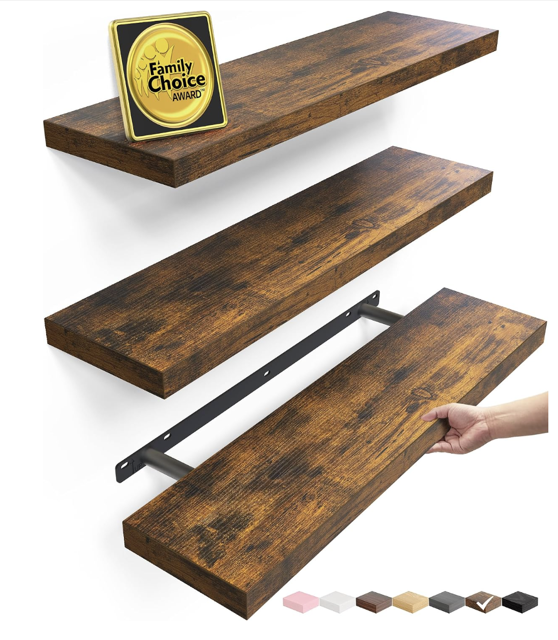 wood shelves