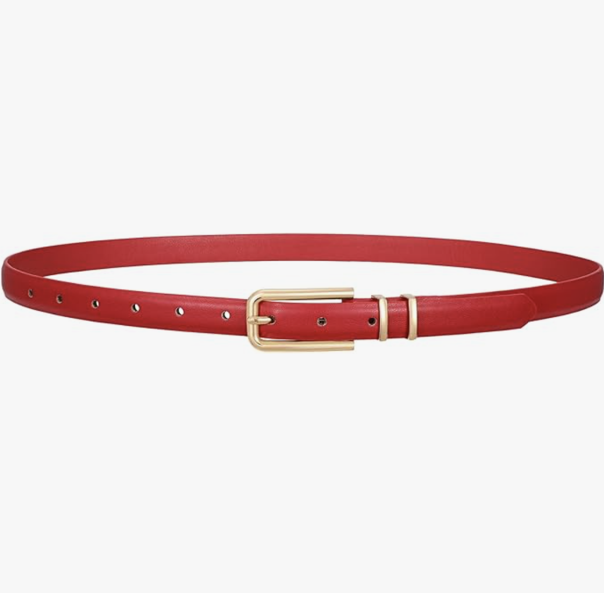 red skinny belt