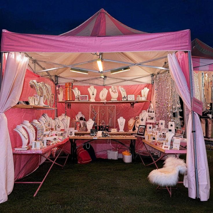 pink jewelry market display