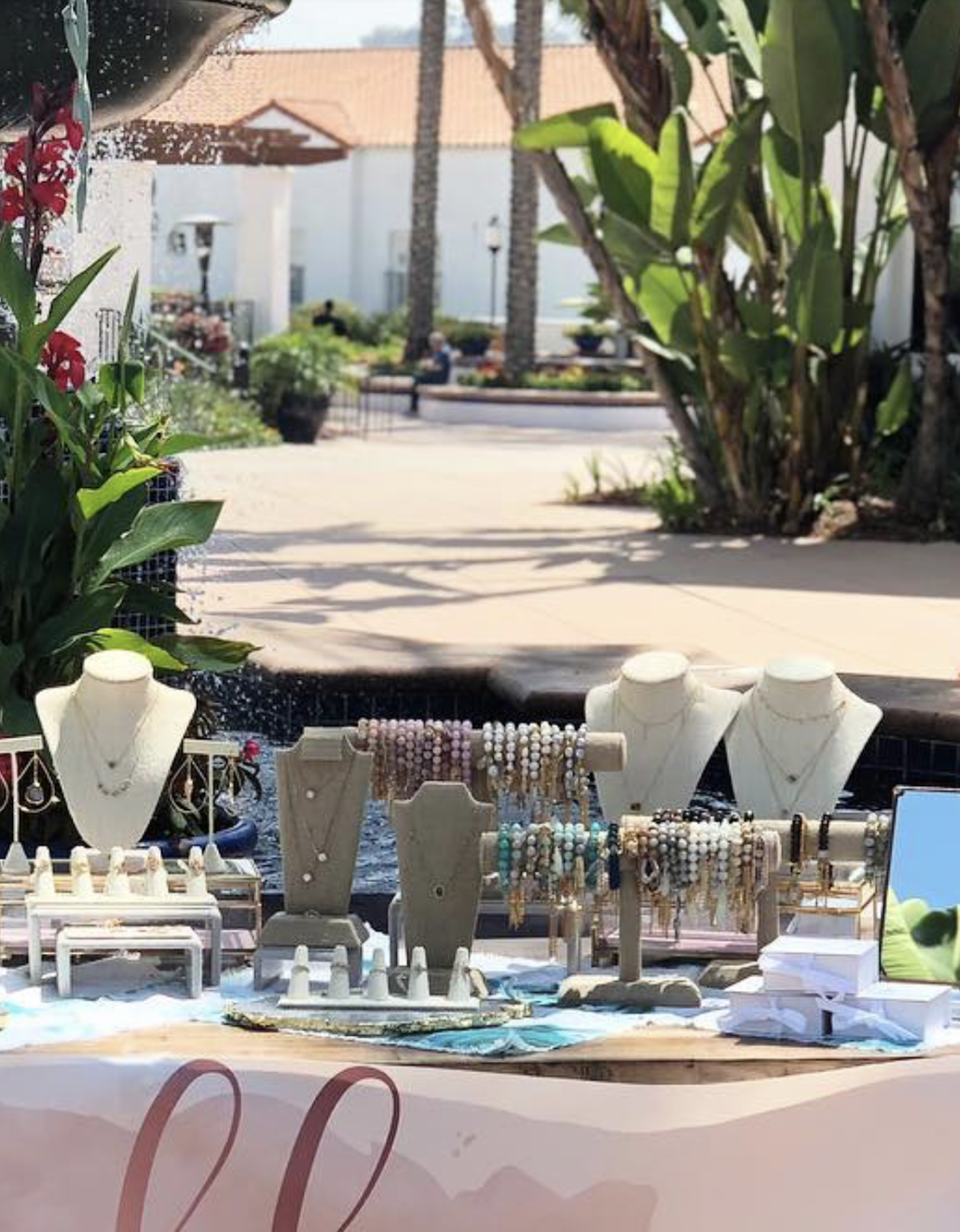 cute jewelry vendor booth setup