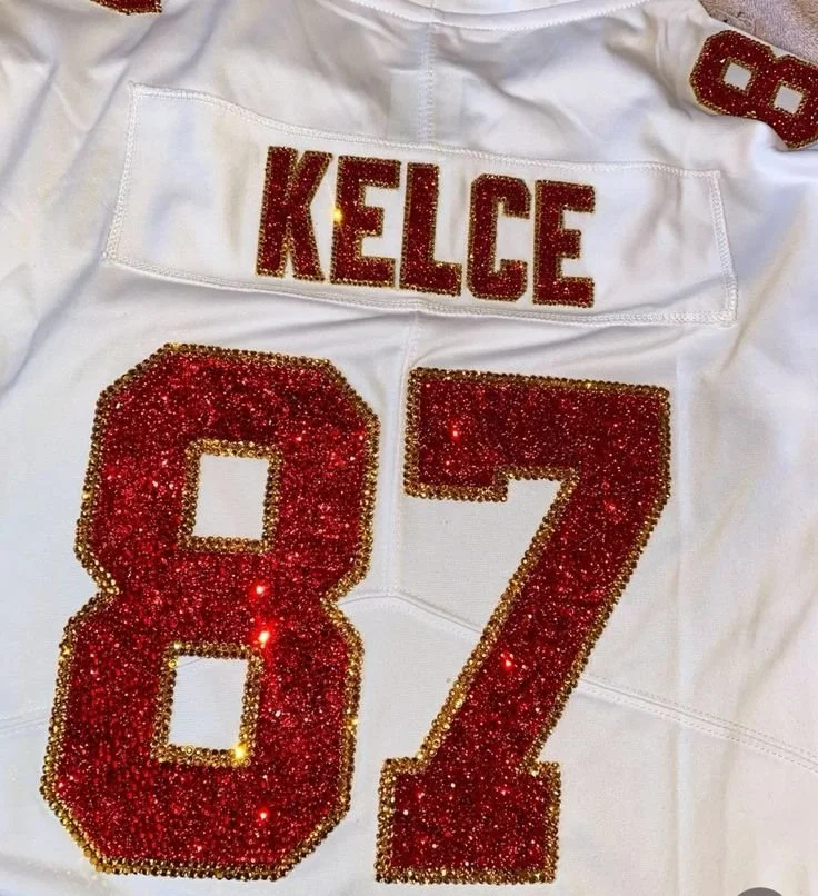 bedazzled travis kelce football jersey