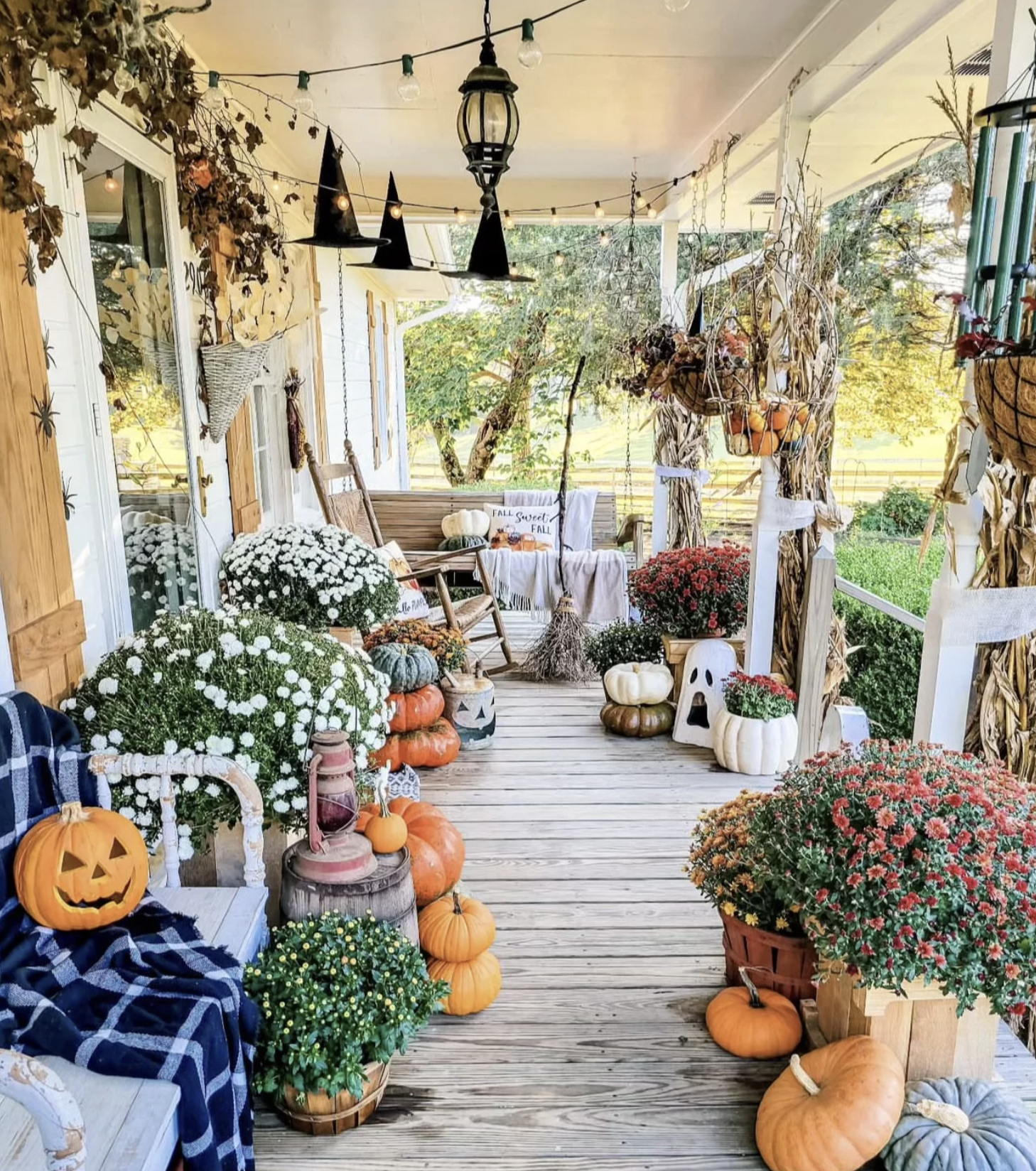 front porch garden halloween