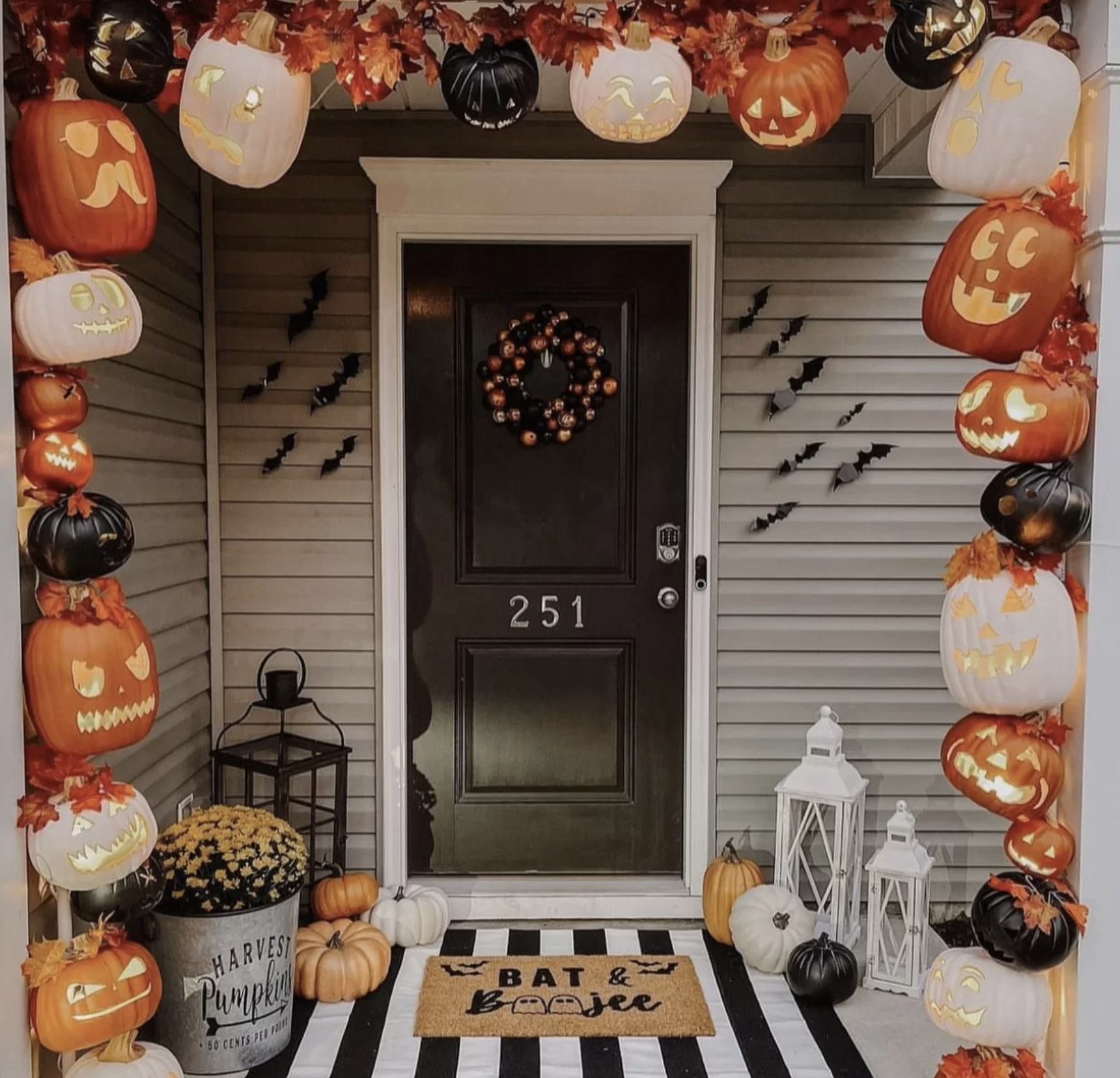pumpkin arch front door