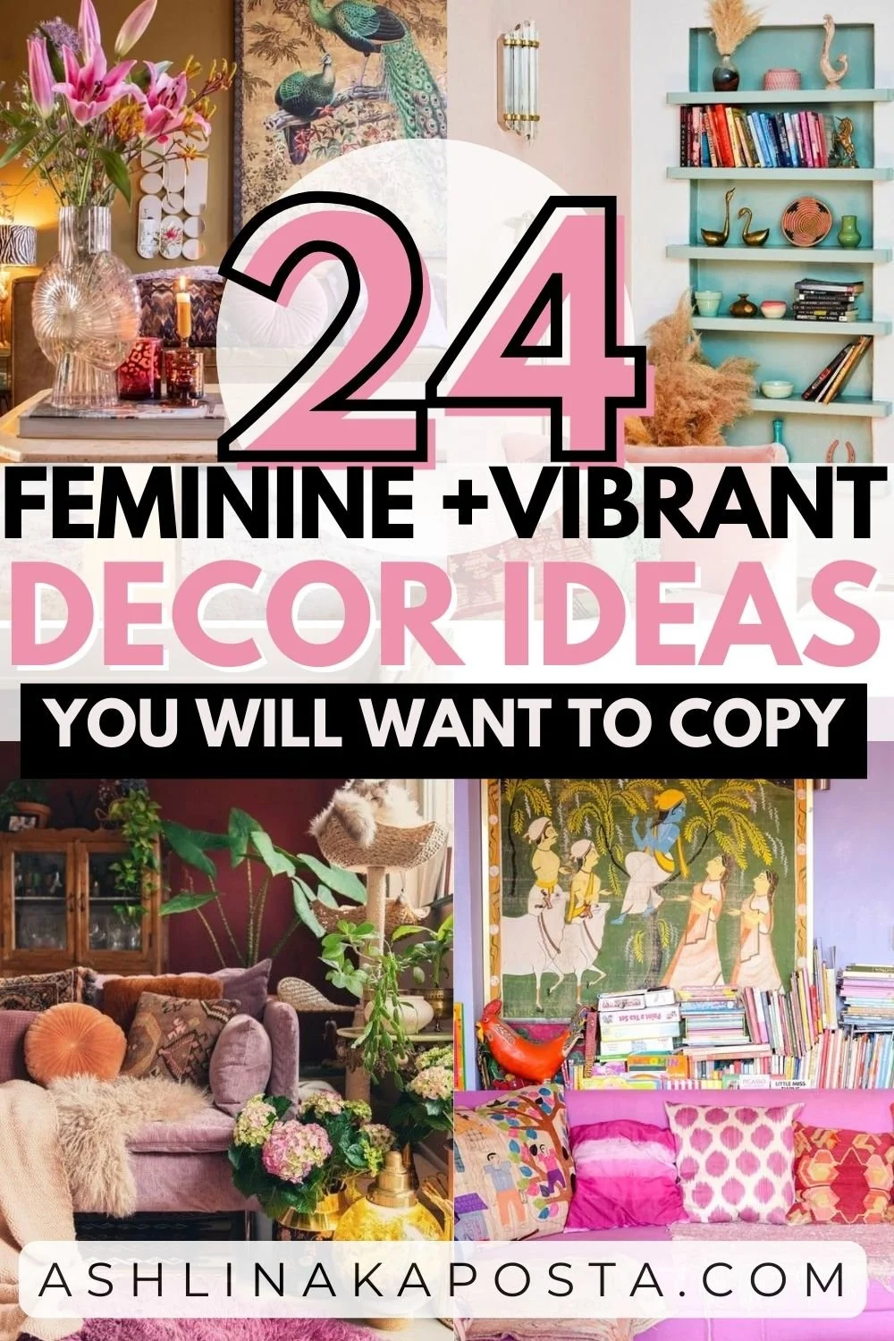 24 Feminine & Vibrant Living Room Decorating Ideas that will boost your