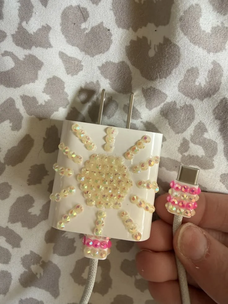 sun bedazzled iphone charger