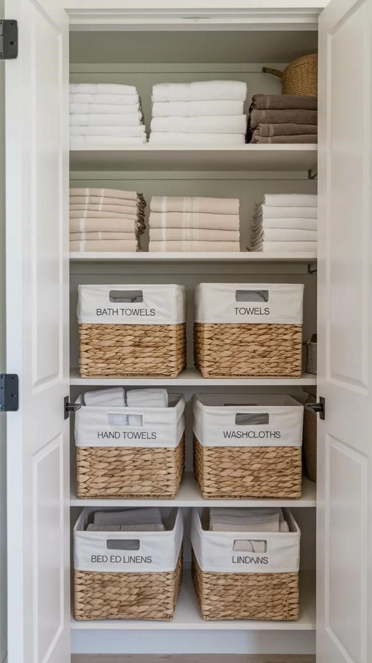18 Linen Closet Organization Ideas That Are Chic + Functional — ASHLINA ...