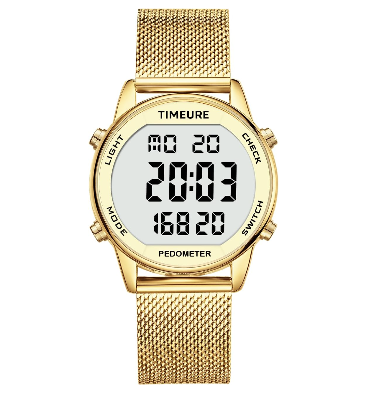 gold watch step counter