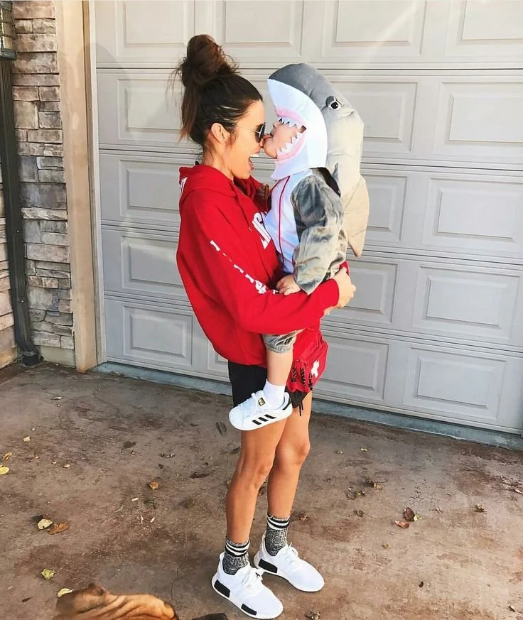 lifeguard and baby shark costume.jpeg