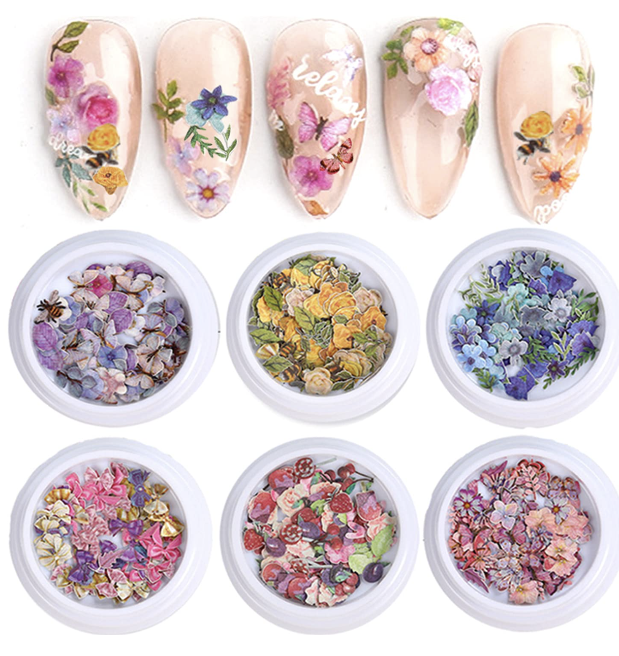 floral nail stickers