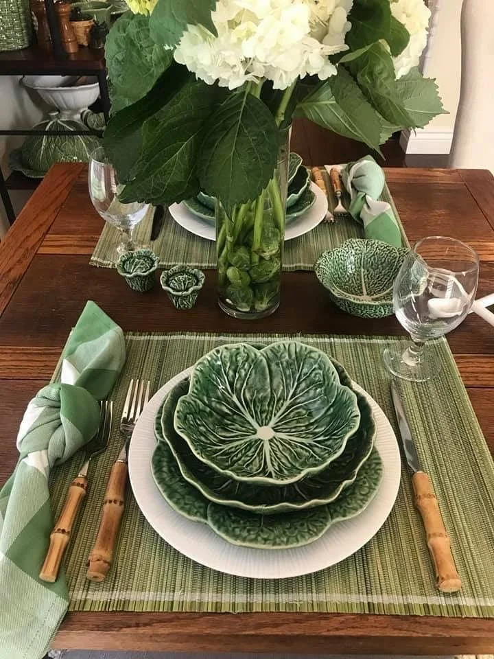 cabbage ware dinner table decor